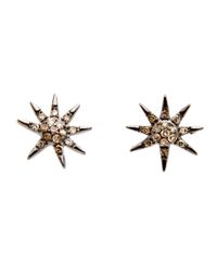 Heather Hawkins - Metallic Oxidized Silver Starburst Earrings - Lyst