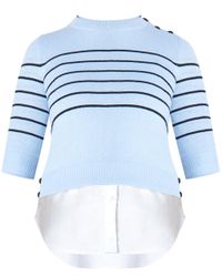 Veronica Beard - Blue Market Mix Media Shell - Lyst