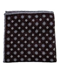 Eleventy - Multicolor Bordeaux Medallion Pocket Square for Men - Lyst