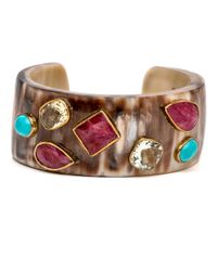 Ashley Pittman | Multicolor Multi Stone Light Horn Cuff | Lyst