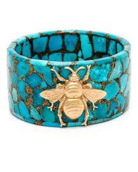 Silvia Furmanovich - Blue Turquoise Mosaic Bee Bangle - Lyst