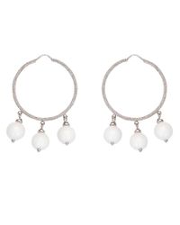 Carolina Bucci - White Gold Small Recharmed Hoops - Lyst