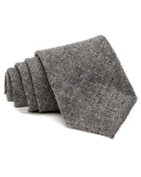 Drake's - Gray Grey Melange Woven Tie for Men - Lyst