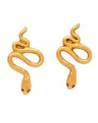 Yossi Harari - Metallic Diamond Eyed Snake Earrings - Lyst