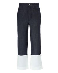 Loewe | Blue White Cuff Fisherman Jeans | Lyst