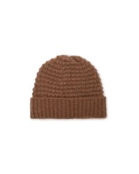 Stella McCartney - Brown Mohair Toffee Beanie for Men - Lyst