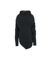 Stella McCartney - Gray Asymmetric Knit Sweater - Lyst