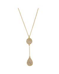 Melinda Maria - Metallic Clarence Pave Necklace - Lyst