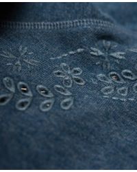 Superdry Blue Ivy Broidery Zip Hoodie