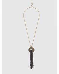 Roman - Metallic Long Tassel Necklace In Gold - Lyst