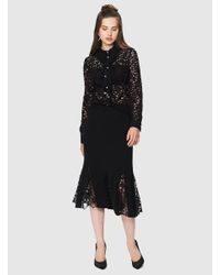 Roman - Black Transparent Detailed Skirt - Lyst