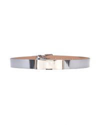 Tara Jarmon | Metallic Silver Waist Belt With Bow | Lyst