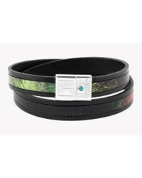 Tateossian - Multicolor Amazonian Slide Silver Bracelet In Green for Men - Lyst