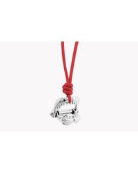 Tateossian - Red Silver Shark Jaw Pendant - Lyst