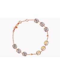 Tateossian - Metallic 14k Rose Gold Belgravia Bracelet With Gold And Black Rutilated Quartz for Men - Lyst