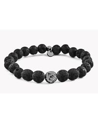 Tateossian - Black Asteroid & Silver Bead Bracelet - Lyst