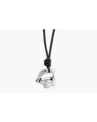 Tateossian - Black Silver Shark Jaw Pendant - Lyst