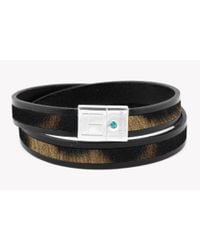 Tateossian - Amazonian Slide Silver Bracelet In Brown for Men - Lyst