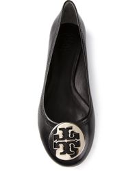 Tory Burch - Black Reva Leather Ballet Flats - Lyst