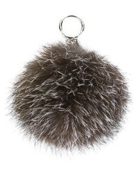MICHAEL Michael Kors - Metallic Fox Fur Charm - Lyst
