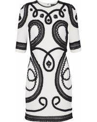 Dolce & Gabbana Woman Appliquéd Crepe Mini Dress White
