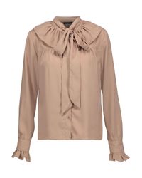 W118 by Walter Baker Natural Heather Pussy-bow Crepe De Chine Blouse