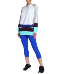 No Ka 'oi Woman Lamé And Stretch-paneled Terry Sweatshirt White