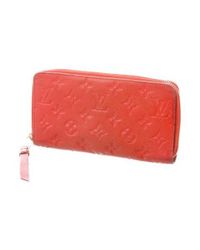 Lyst - Louis Vuitton Empreinte Zippy Wallet in Red
