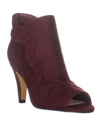 Bella Vita Purple Nicolette Ii Peep Toe High Ankle Boots