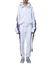 Vetements | Blue Champion Logo Tape Stretch-Cotton Sweatpants | Lyst