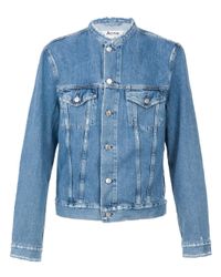 Acne Studios | Blue 'who Ind Frey' Distressed Denim Jacket for Men | Lyst