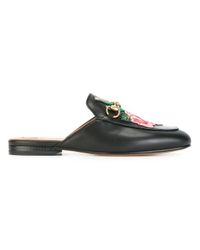 Gucci | Multicolor Flower Patch Slippers | Lyst