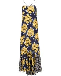 SUNO | Multicolor Floral Print Maxi Dress | Lyst