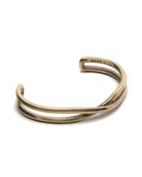 Maxx + Unicorn - Metallic Crossover Cuff In Brass for Men - Lyst