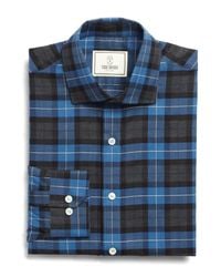 Todd Snyder - Rockaway Dress Shirt In Light Brown/blue Plaid for Men - Lyst