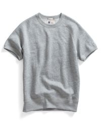 Todd Snyder - Gray Short Sleeve Sweatshirt In Grey Heather for Men - Lyst