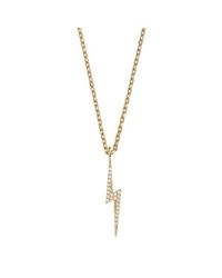 Estella Bartlett - Metallic Lightning Bolt Pendant Necklace - Lyst