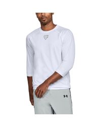 Under Armour White Heater 3⁄4 Sleeve for men
