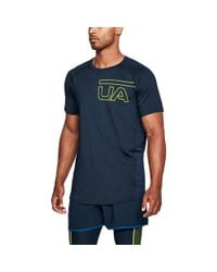 Under Armour Blue Men's Ua Mk1 Graphic Short Sleeve for men