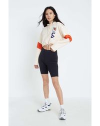 Fila White Cream Logo Crop Hoodie