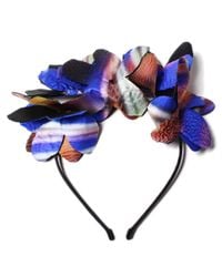 Noel Stewart | Metallic Printed Silk Hairband | Lyst