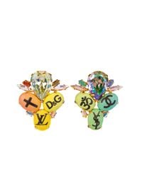 Bijoux De Famille - Metallic Holy Fashion Stud Earrings Rainbow - Lyst