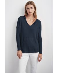Velvet By Graham & Spencer - Blue Alona Thermal Knit Top - Lyst