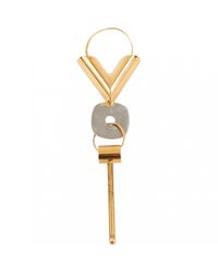 Lyst - Louis Vuitton Essential V Earrings in Metallic