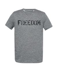 John Varvatos Gray Printed T-shirt for men