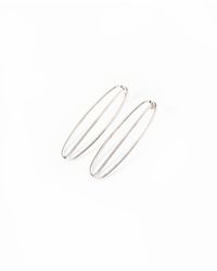 Anndra Neen - Metallic Oval Saturn Earrings / Silver - Lyst