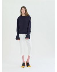 W Concept Blue Point Sweatshirt - Navy