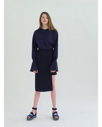 W Concept Blue Point Sweatshirt - Navy