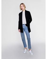 White + Warren - Black Essential Cashmere Zip Hoodie - Lyst