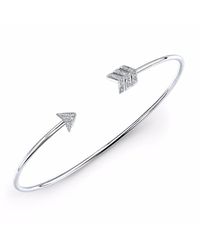 Anne Sisteron - White Gold Diamond Arrow Cuff - Lyst